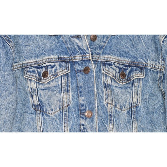 GAP  Teen Planet Friendly Washwell Denim Button Front Jacket Size XXL - Picture 2 of 8
